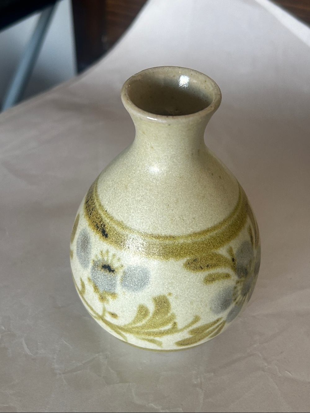 Handcrafted Yellow Floral Ceramic Bud Vase